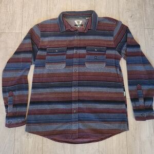 VISSLA Striped Shirt - Blue and Red